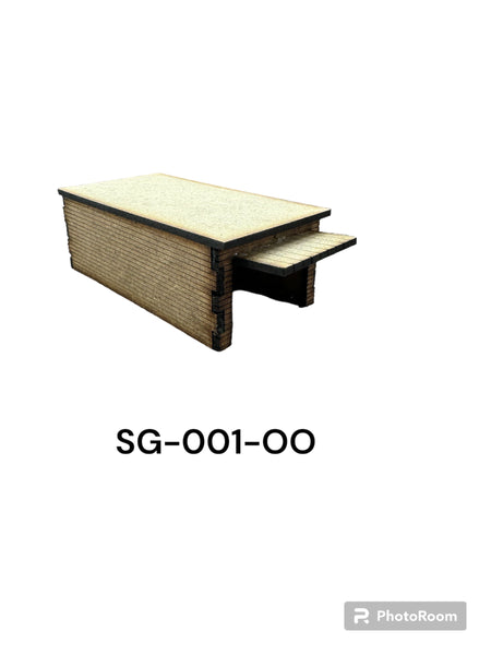 'OO' Gauge single Garage Kit - Flat Roof