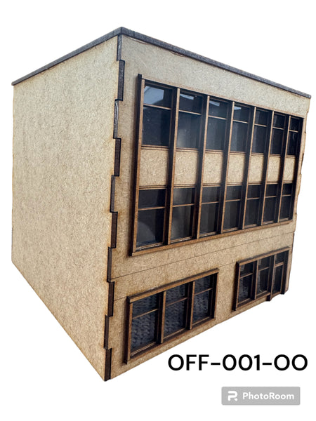 OO Gauge Office Block Full depth, Shallow Depth or Low Relief, 1/76 Scale 4mm model railway