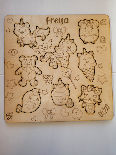Unicorn wooden puzzle