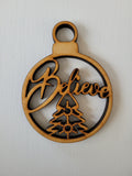 Believe tree decorations