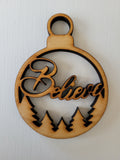 Believe tree decorations