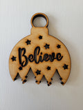 Believe tree decorations