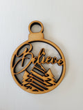 Believe tree decorations