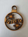 Believe tree decorations
