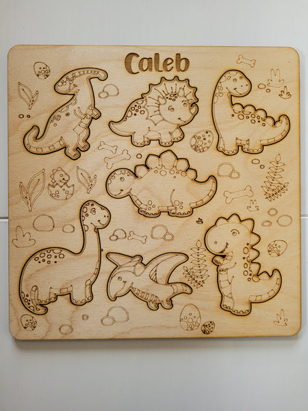 Dinosaur wooden puzzle