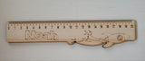 Personalised wooden ruler