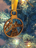 Believe tree decorations
