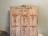 Oak Table Plan